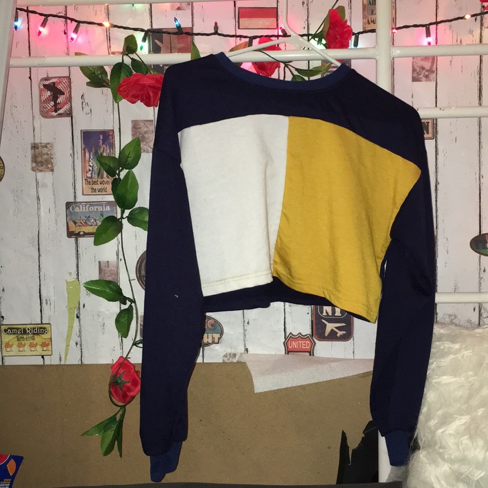 🌻2/$30 Cropped Color-block sweatshirt